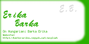 erika barka business card